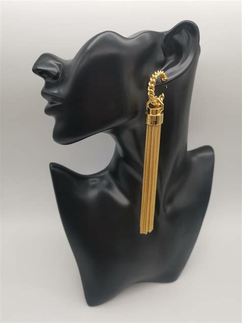 ysl earrings tassel